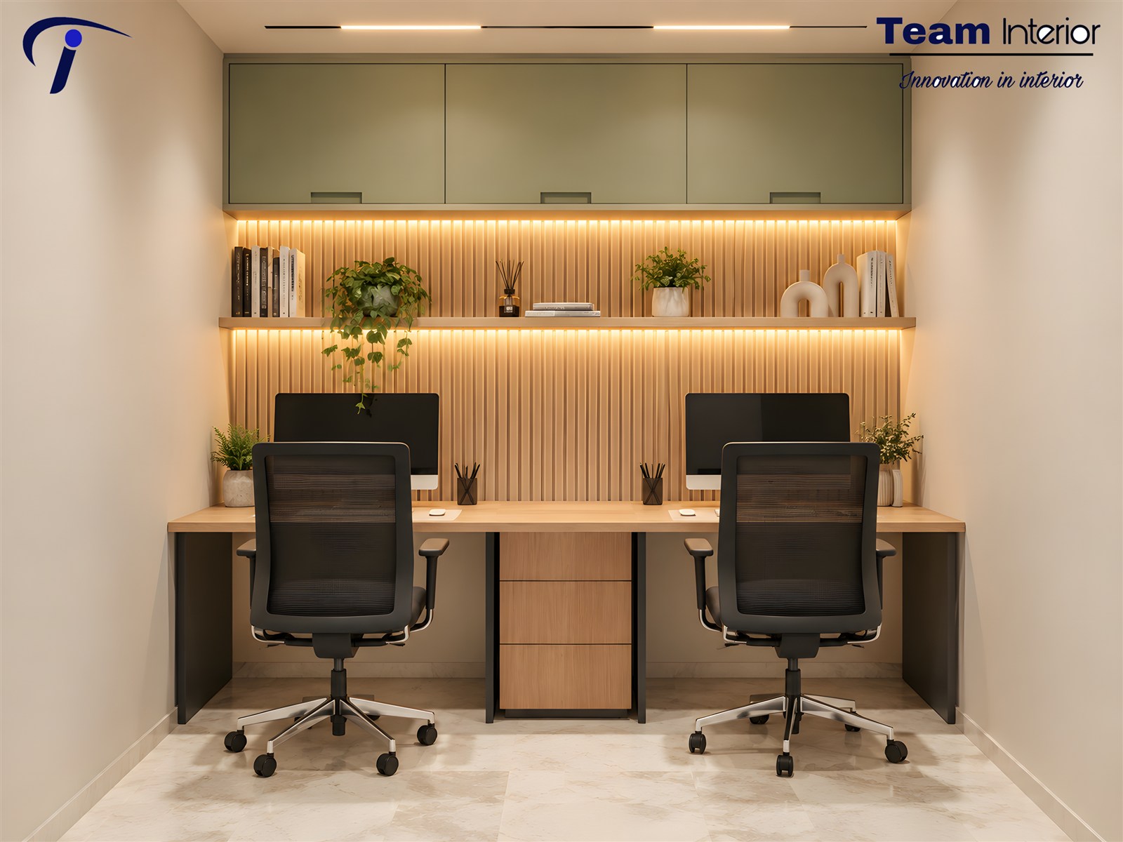 Office workstation with client tag