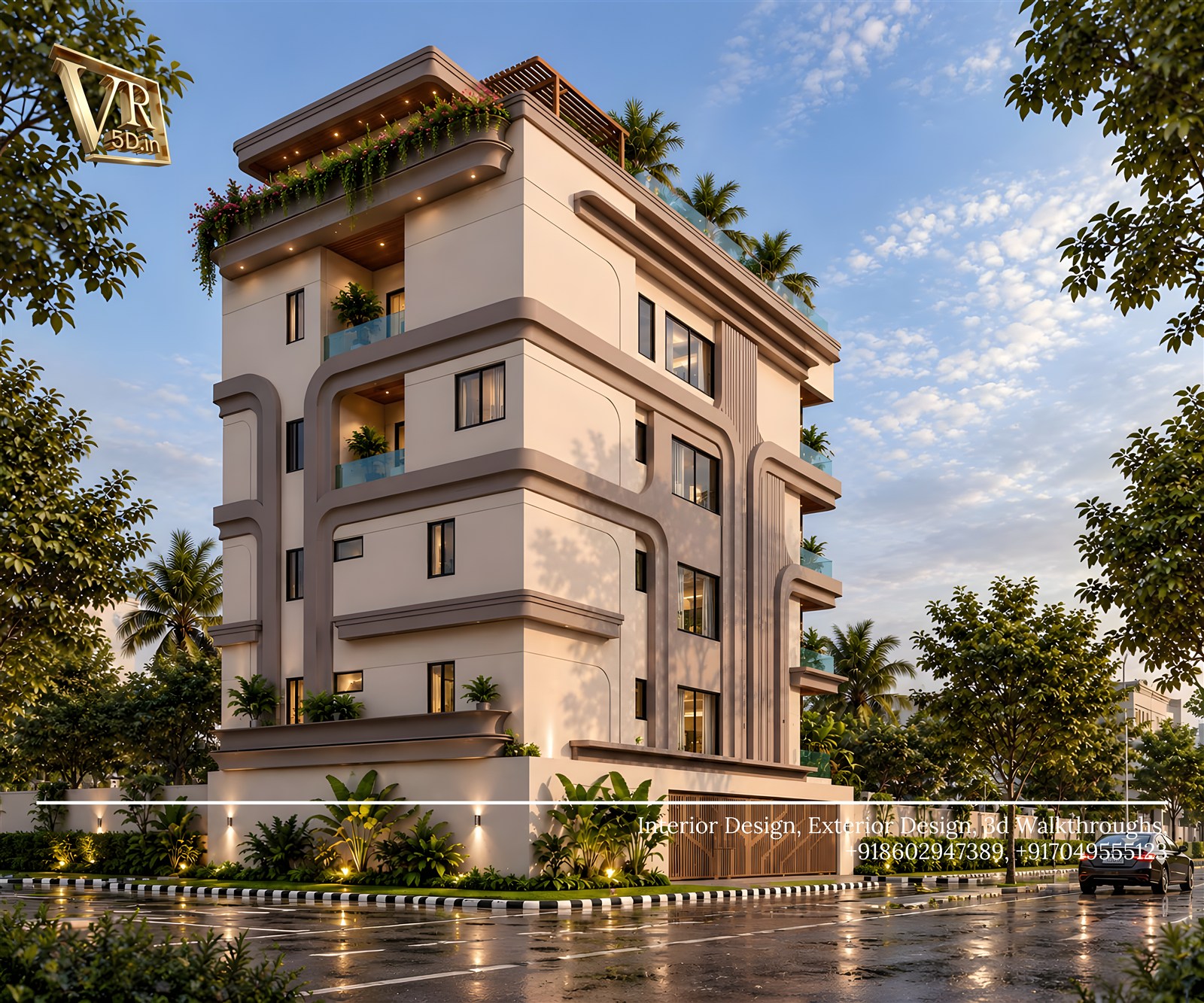 Exterior elevation with client tag